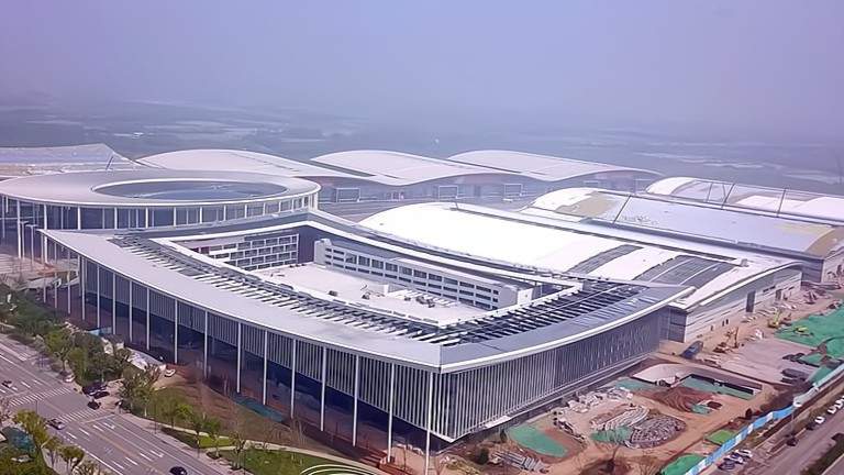 项目强省会｜济南起步区黄河国际会展中心雄姿，建设过程波澜壮阔