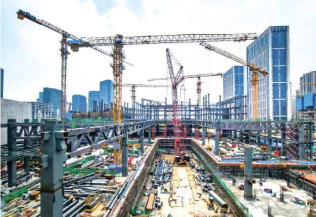 春潮涌动建设忙,济南西部在建“第一高”拔节生长