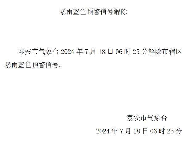 预警信号解除！泰山部分线路恢复开放！