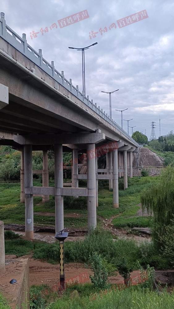 河南洛阳一桥梁下方边坡被雨水冲刷出现坍塌，网友担心安全！当地：会去核实处理