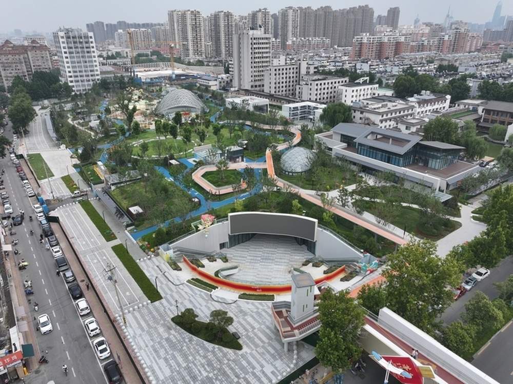 济南槐苑公园改造提升工程已进入收尾阶段，即将对外开放