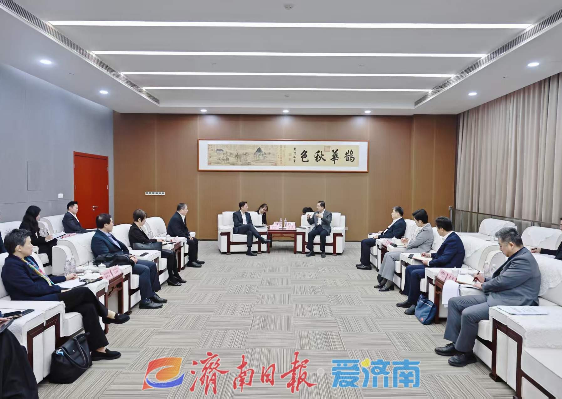 新加坡交通部代部长兼财政部高级政务部长萧振祥在济南起步区考察 刘强会见