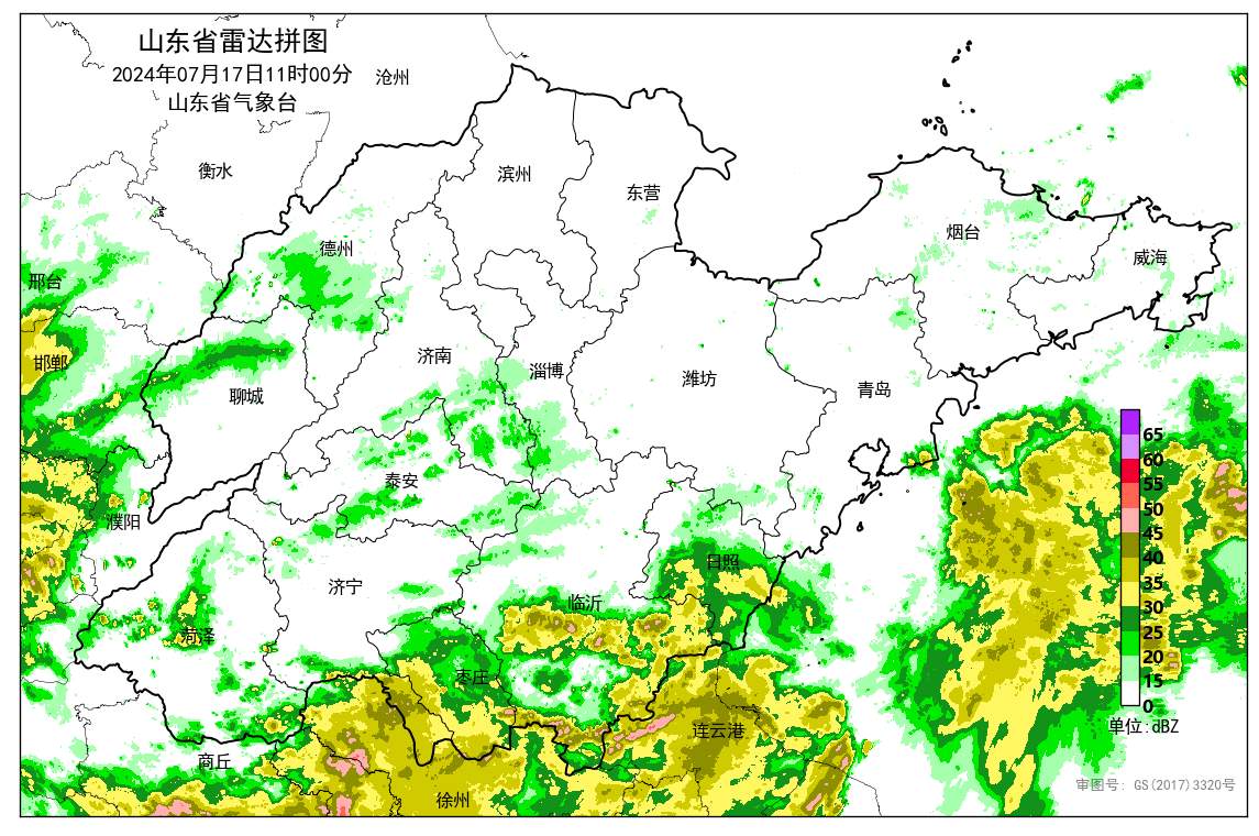 山东继续发布暴雨黄色预警，济南预计有小到中雨局部大雨