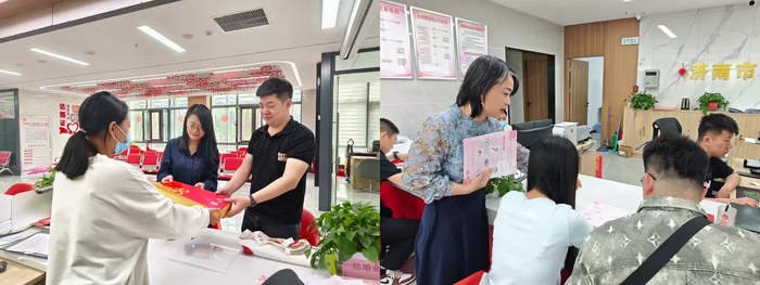 山东106家婚姻登记处假期为“爱”加班，五一当日共办理结婚登记1321对