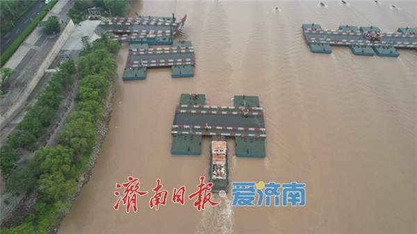 黄河主汛期即将来临，济南段泺口浮桥已拆除