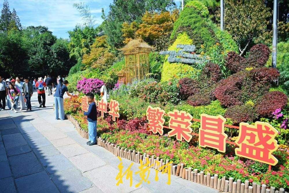 一年四季 泉在济南丨繁花簇拥迎国庆，趵突泉巨型花卉景观引客打卡