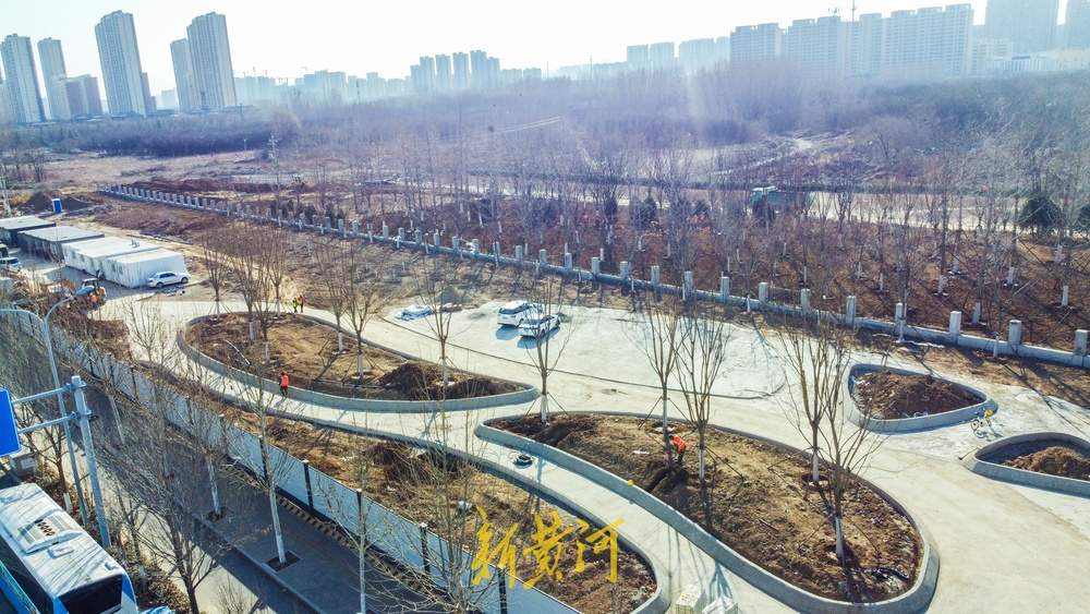 大辛庄考古遗址公园一期建设推进，临街建设市民休闲区