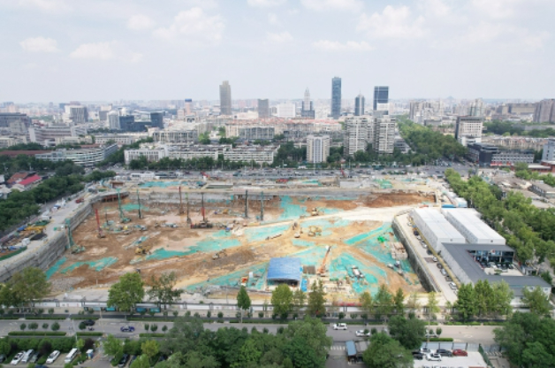 轨道交通千佛山站TOD综合开发项目商业区域基坑支护工程完工