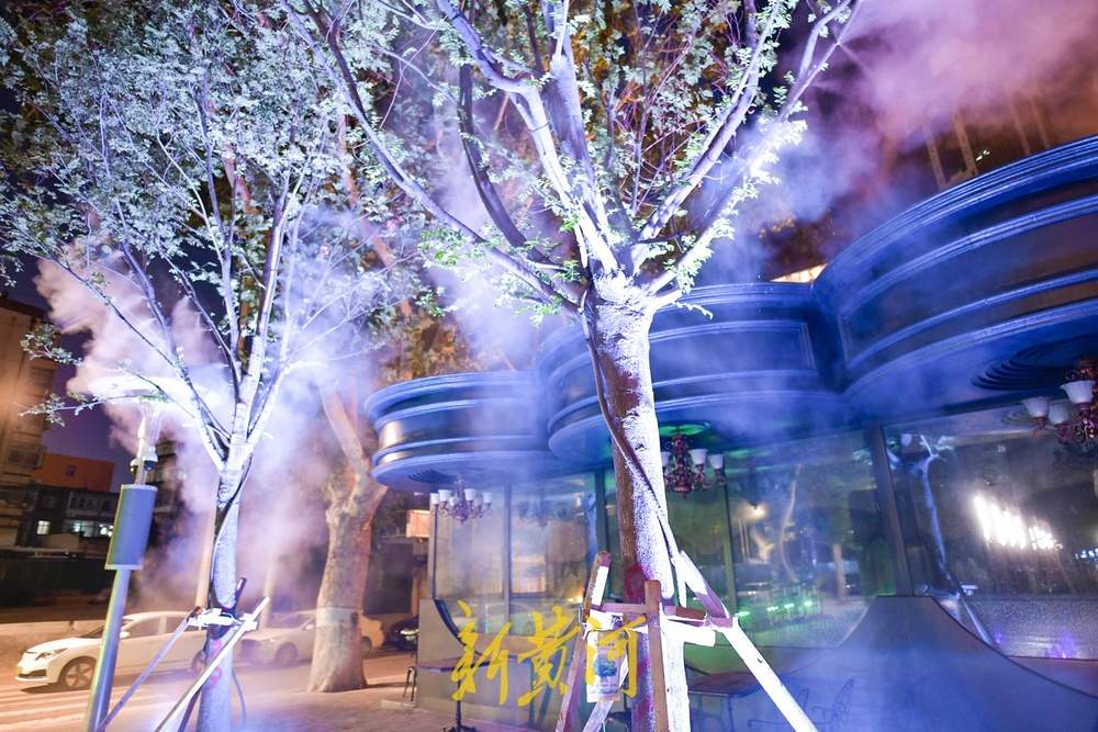 济南老建筑变身艺术中心，打造梦幻夜景喷泉