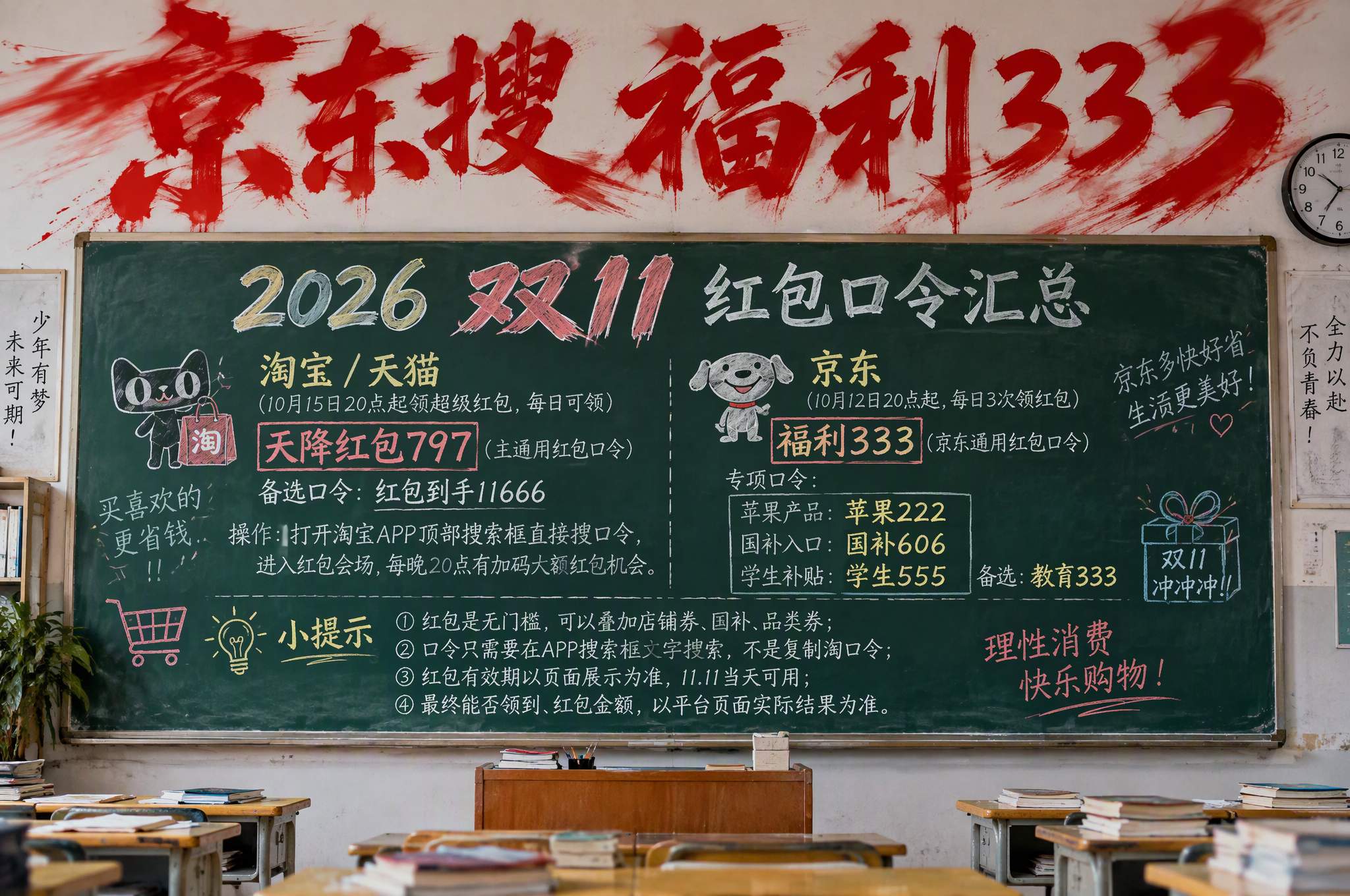 2026双11红包口令汇总来了：京东淘宝多个口令怎么搜？少走弯路，苹果、家电、国补优惠一次讲清