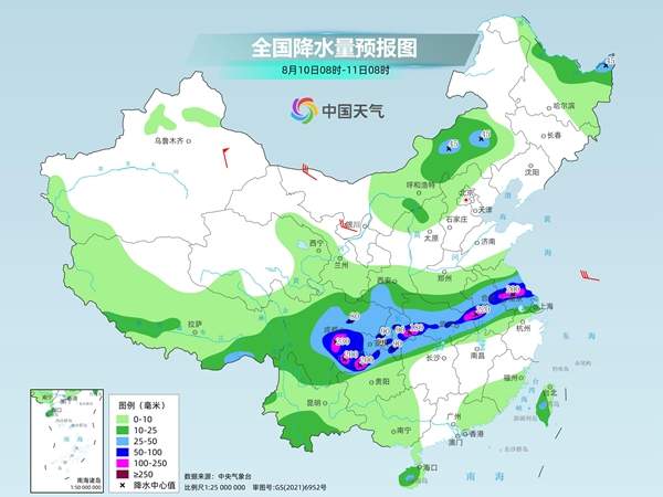 降雨核心区南压至四川盆地到江淮 局地有大暴雨
