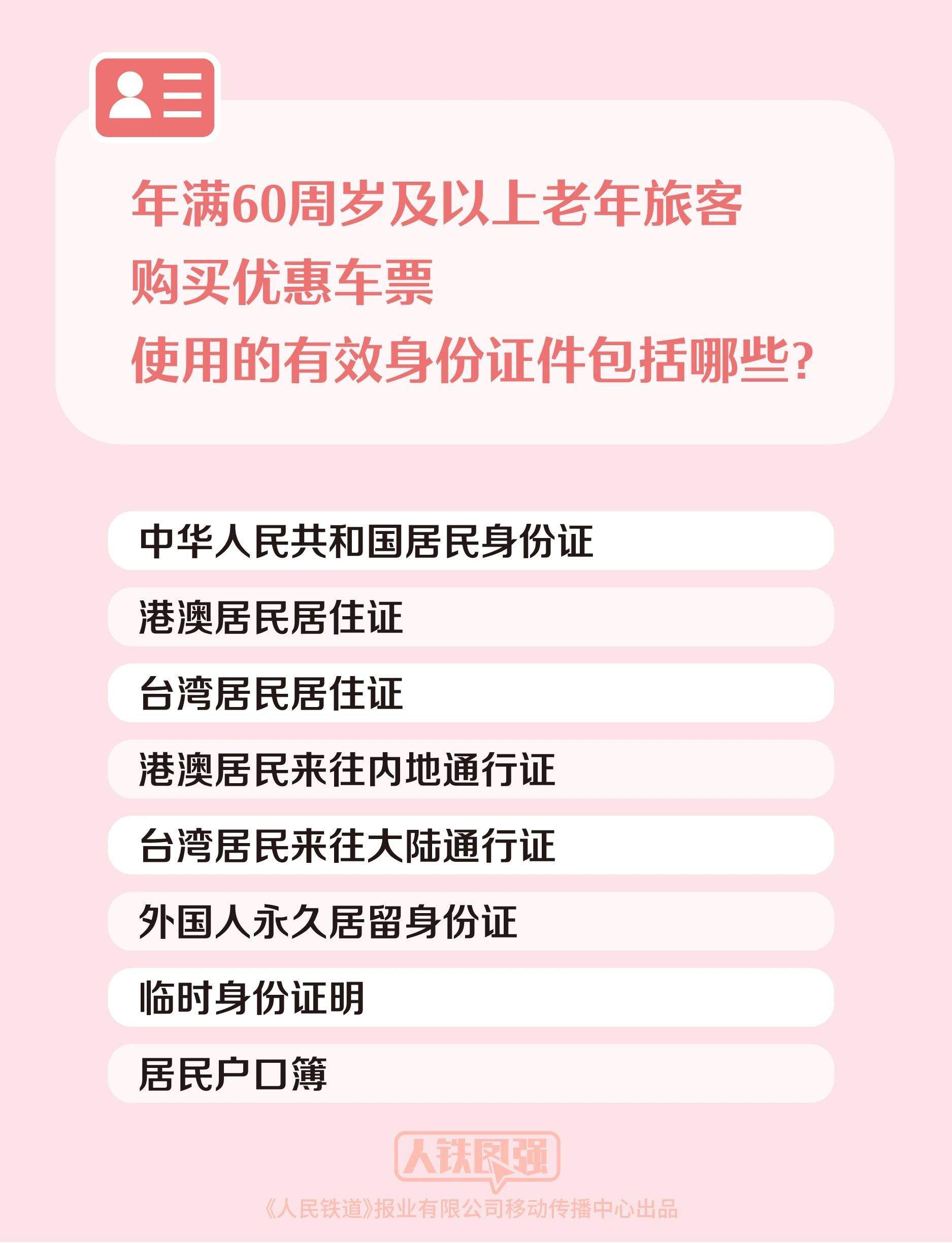 老年旅客购票有优惠 12306“敬”字票今日开售