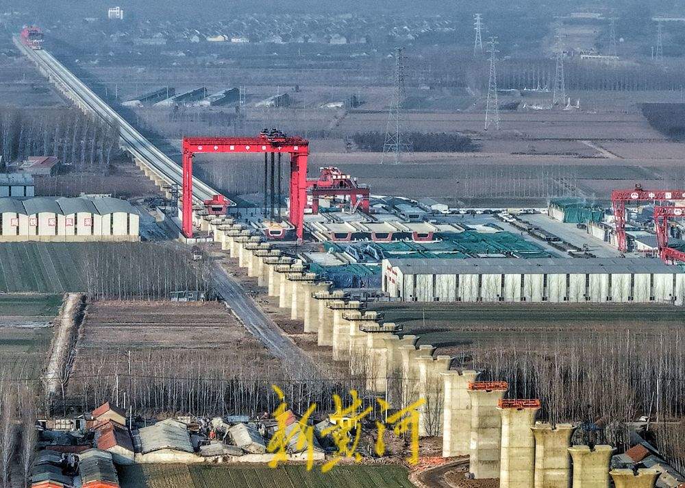 潍宿高铁潍坊至日照段首座T构转体成功