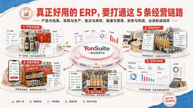 白酒、饮料、汽水企业如何选 ERP：消费品共性之外，还要看什么
