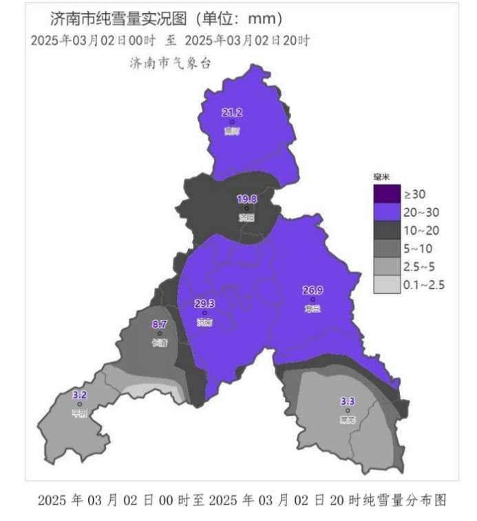 济南刷新“气象史”纪录：市区“纯雪”下了29.3毫米，全市最大积雪深度达15厘米