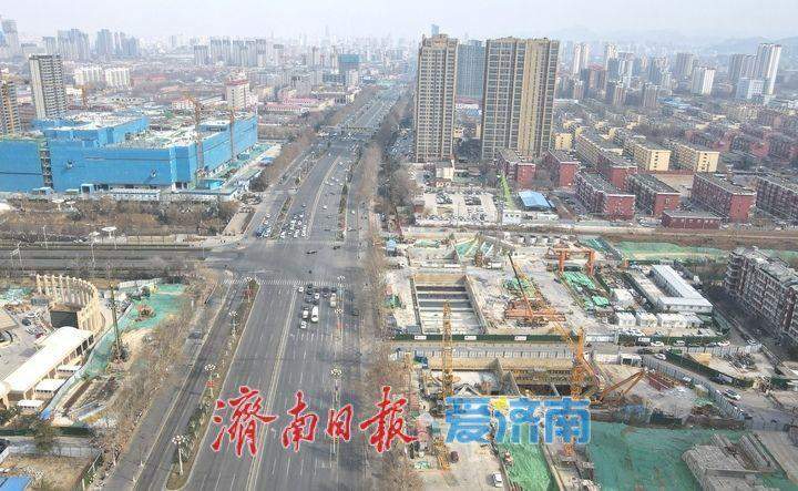 不断刷新“进度条” 济南轨道交通4号线腊山河西站主体结构封顶