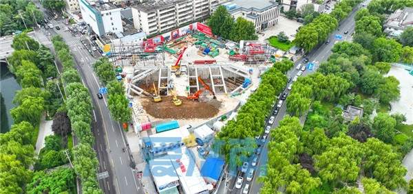 项目强省会｜济南大明湖畔地铁站新进展 地下车站主体“揭面纱”