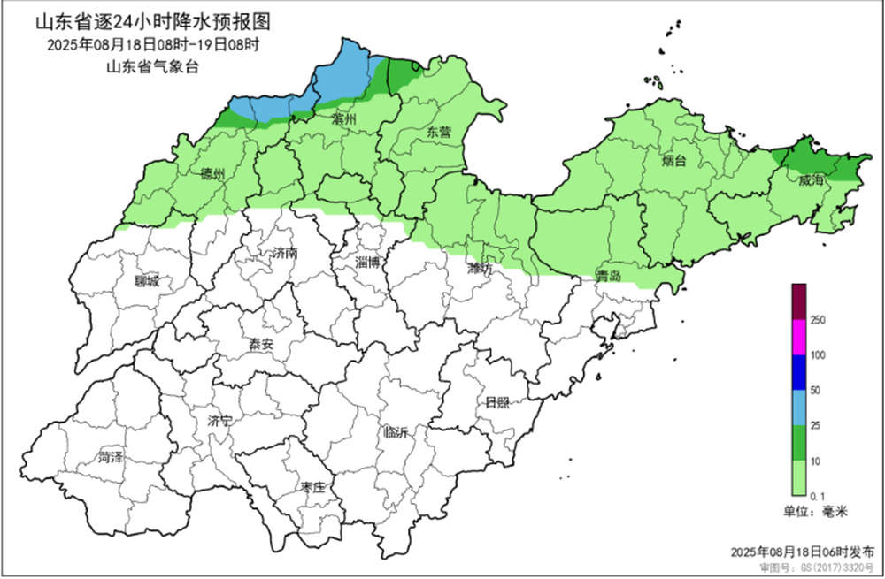 未来三天山东中北部地区多雷阵雨天气 18日6时解除暴雨蓝色预警