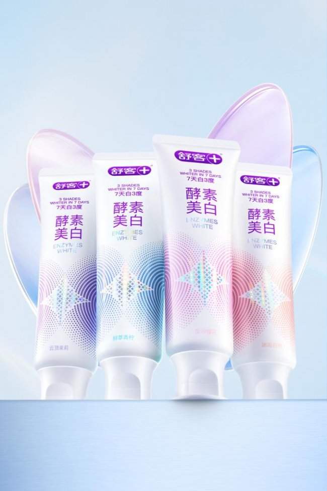 常居美白牙膏榜单前列，薇美姿舒客酵素美白4.0，解锁温和长效美白方案