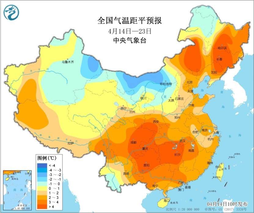 中央气象台：未来十天江南华南将有明显降雨过程 全国大部地区气温偏高