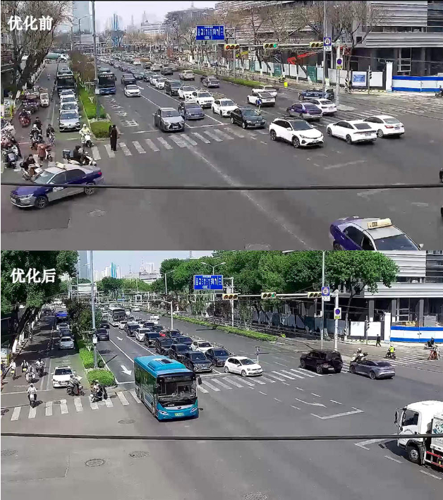 泺源大街与南门大街路口设置可变车道 通行效率提高