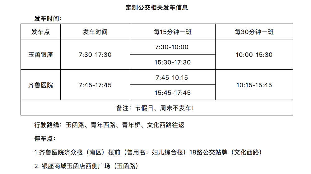 齐鲁医院就医新停车点来啦，还有免费定制公交