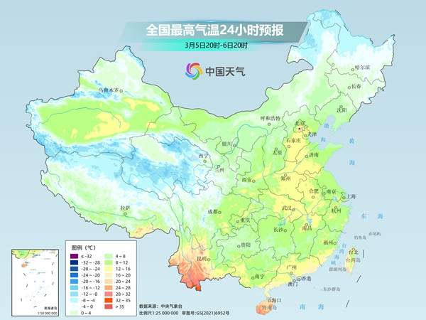 大部南方地区入春，北方多地将刷新今年来气温新高