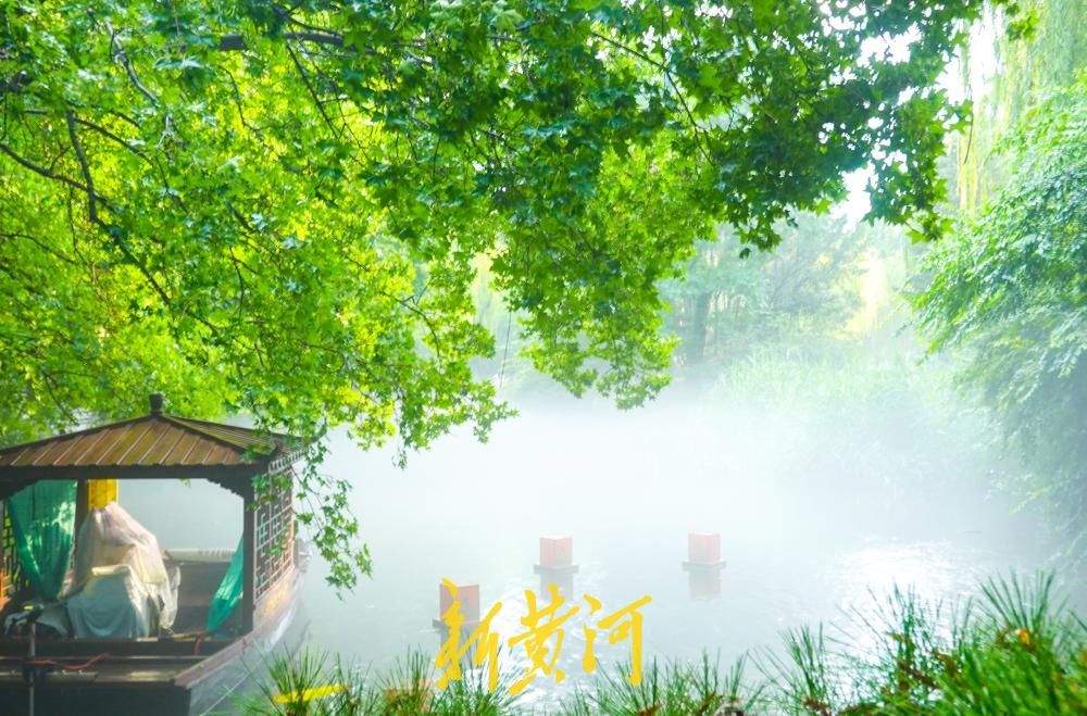 一场急雨过后 趵突泉公园泉池现“云雾润蒸”奇观