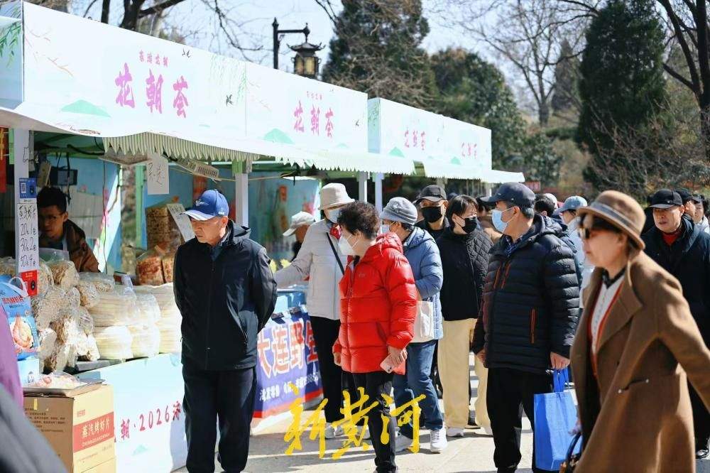 春日大集闹花朝 济南百花公园里花朝市集受热捧