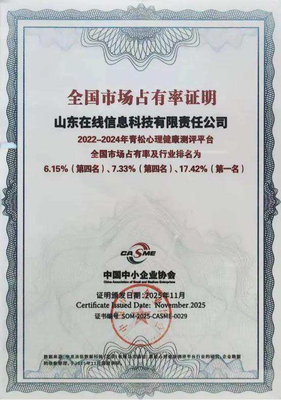 践行“健康第一”育人理念,青松测评力创中国青少年心理健康测评首选品牌