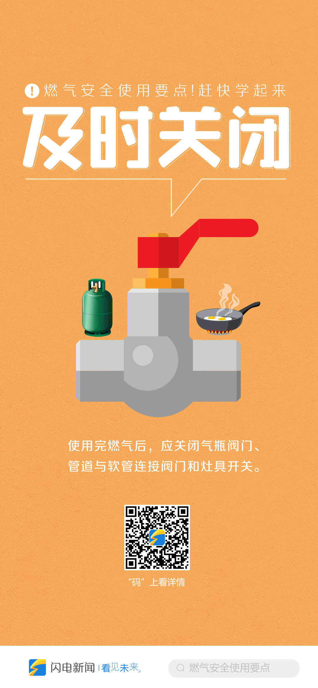 闪电海报燃气安全使用要点赶快学起来