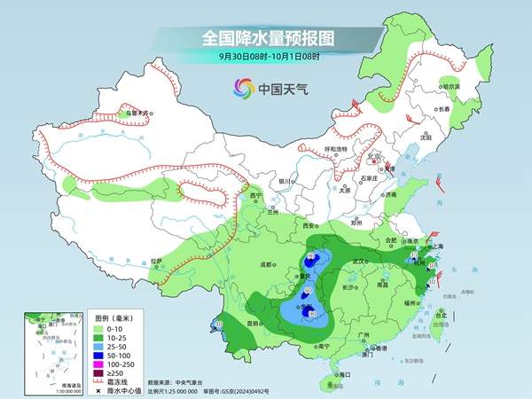 重庆湖北安徽等地较强降雨持续 江南华南“秋老虎”盛行