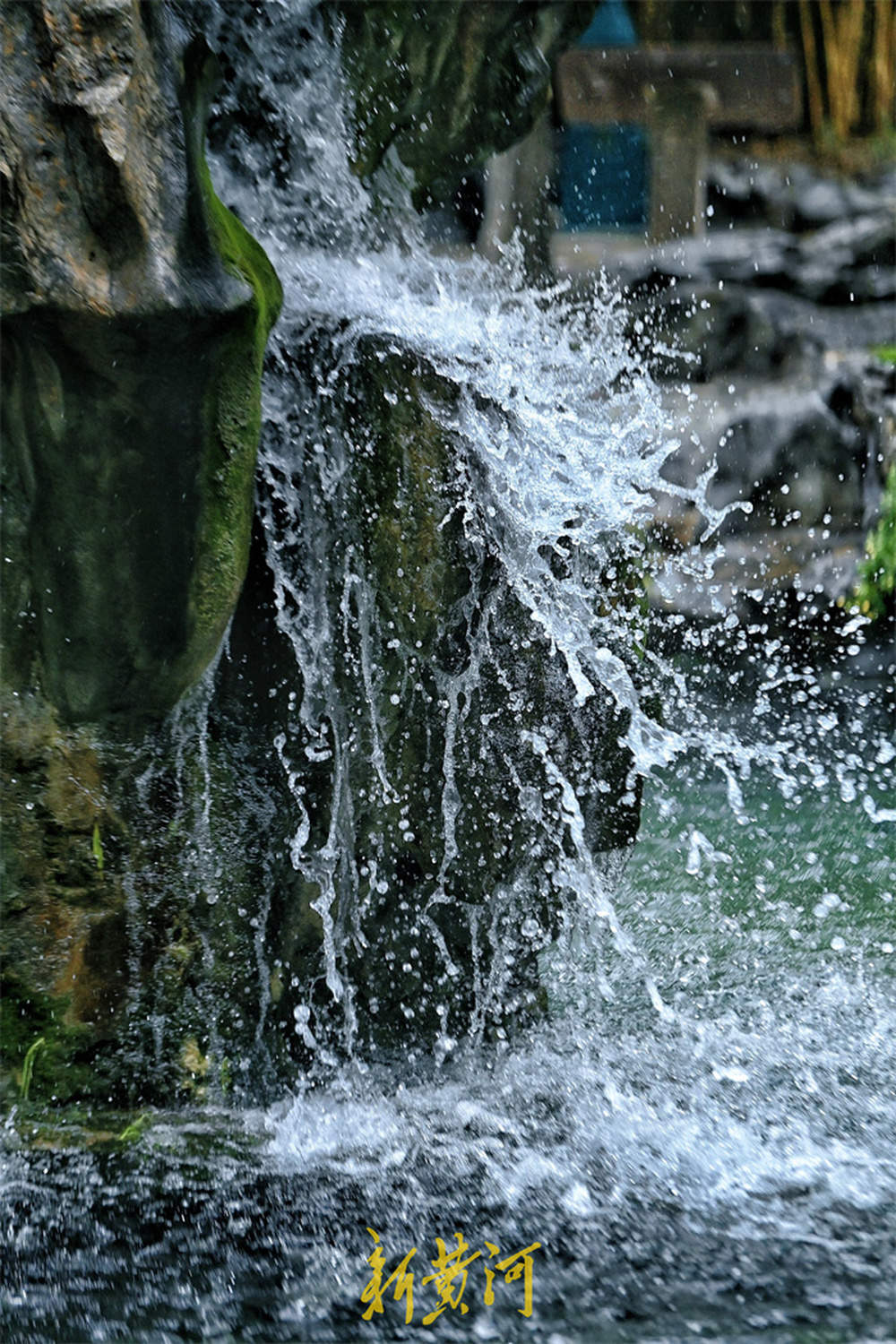 一年四季 泉在济南丨雨中“月牙飞瀑”势头更盛