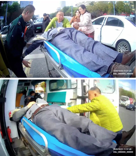 济南街头小轿车司机心跳骤停 刚退休的120老队长跪地抢救