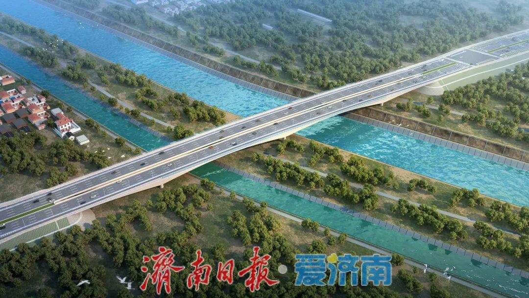 济南小清河特大桥合龙，通车后去临空经济区将缩短20分钟
