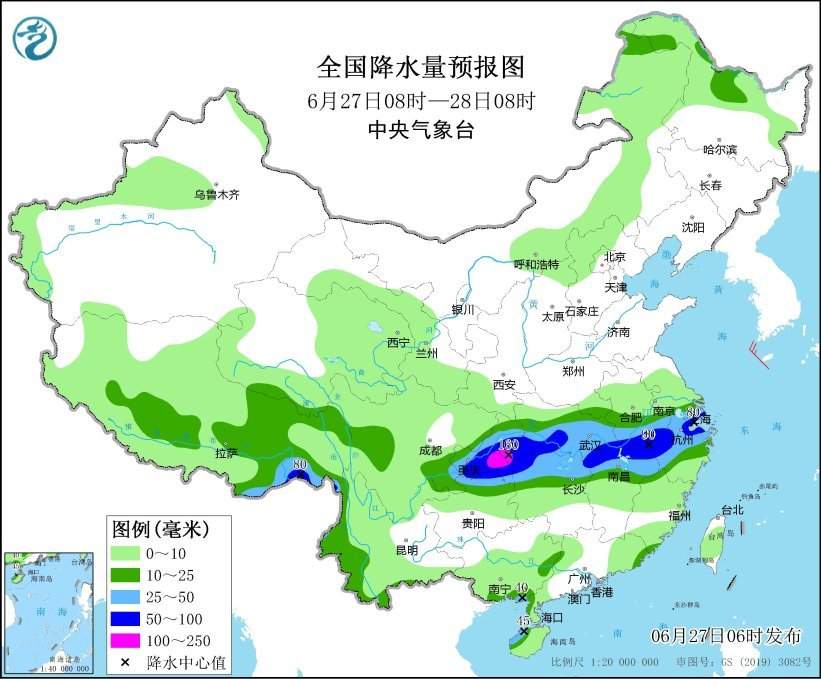 中央气象台:长江中下游地区有持续性强降雨