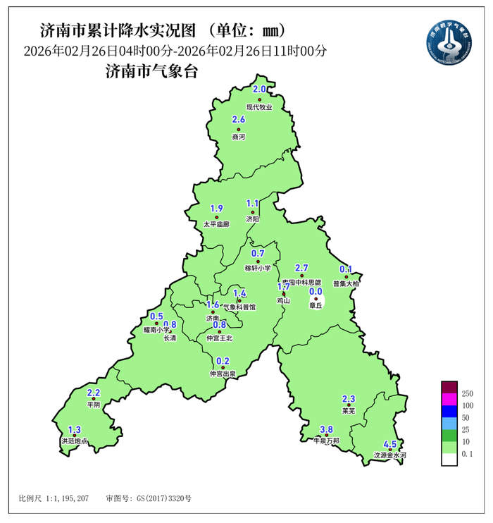 春雨潜入夜，济南喜降“甘霖” ：全市平均雨量1.6毫米