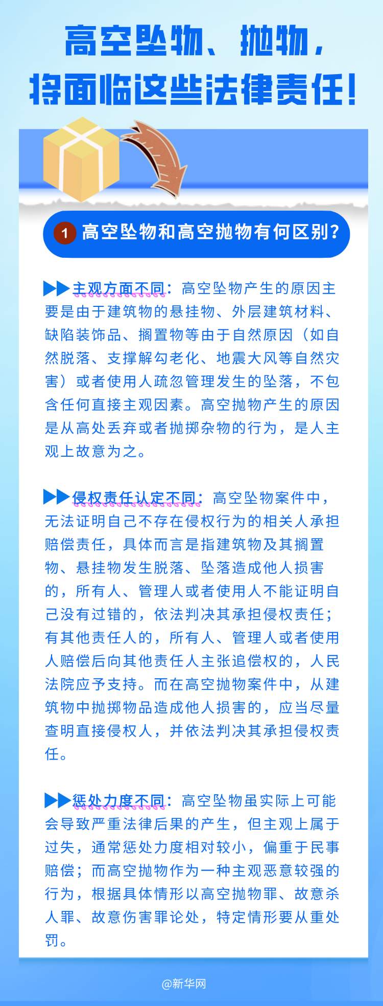 高空坠物、抛物，将面临这些法律责任！