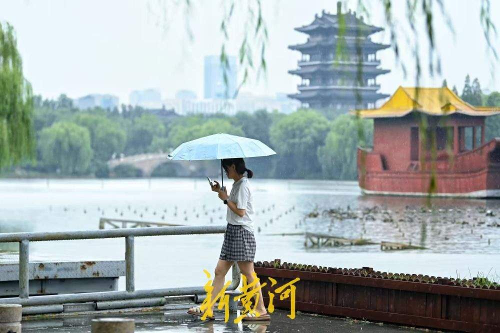雨中逛济南大明湖 步步皆是初秋凉意