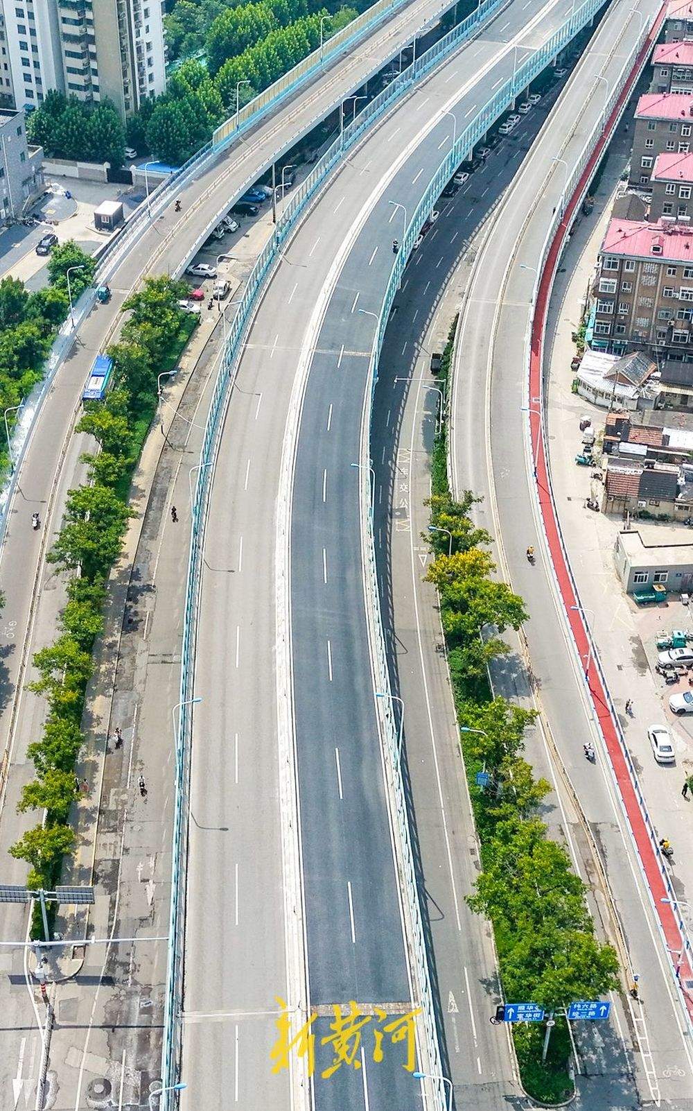 济南纬六路高架桥大修再提速 北段引桥西侧车道恢复通车