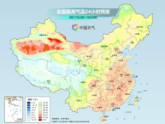 副热带高压南北两侧强降雨“夹击” 南方40℃+闷热体感再度上线