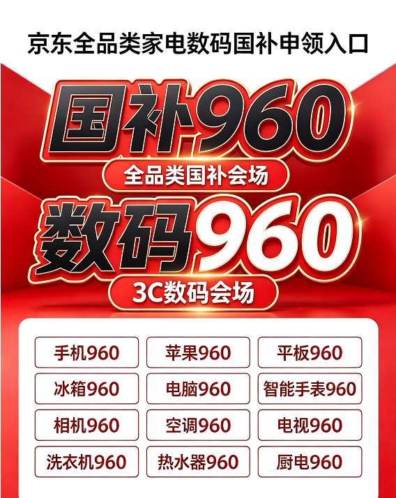 ​2026年8月全国家电3C数码国补高阶省钱全攻略：15%国家补贴申领入口、手机空调电脑电视平板以旧换新、分单拆购、地方增补、京东淘宝红包满减优惠叠加全套实操指