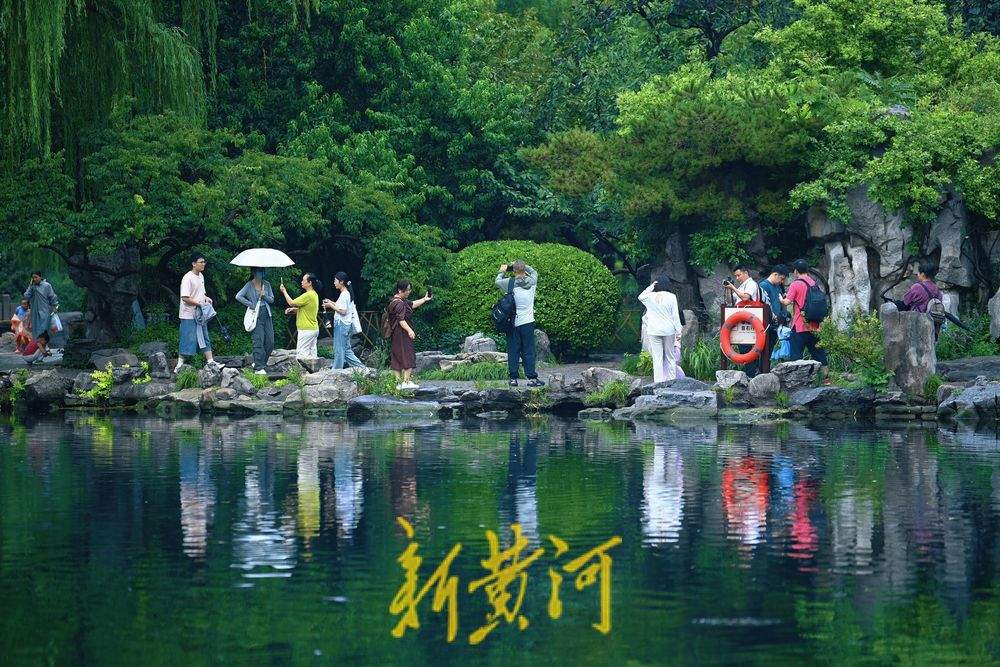 一年四季 泉在济南丨雨后五龙潭人气旺 “龙潭观鱼”别有意境