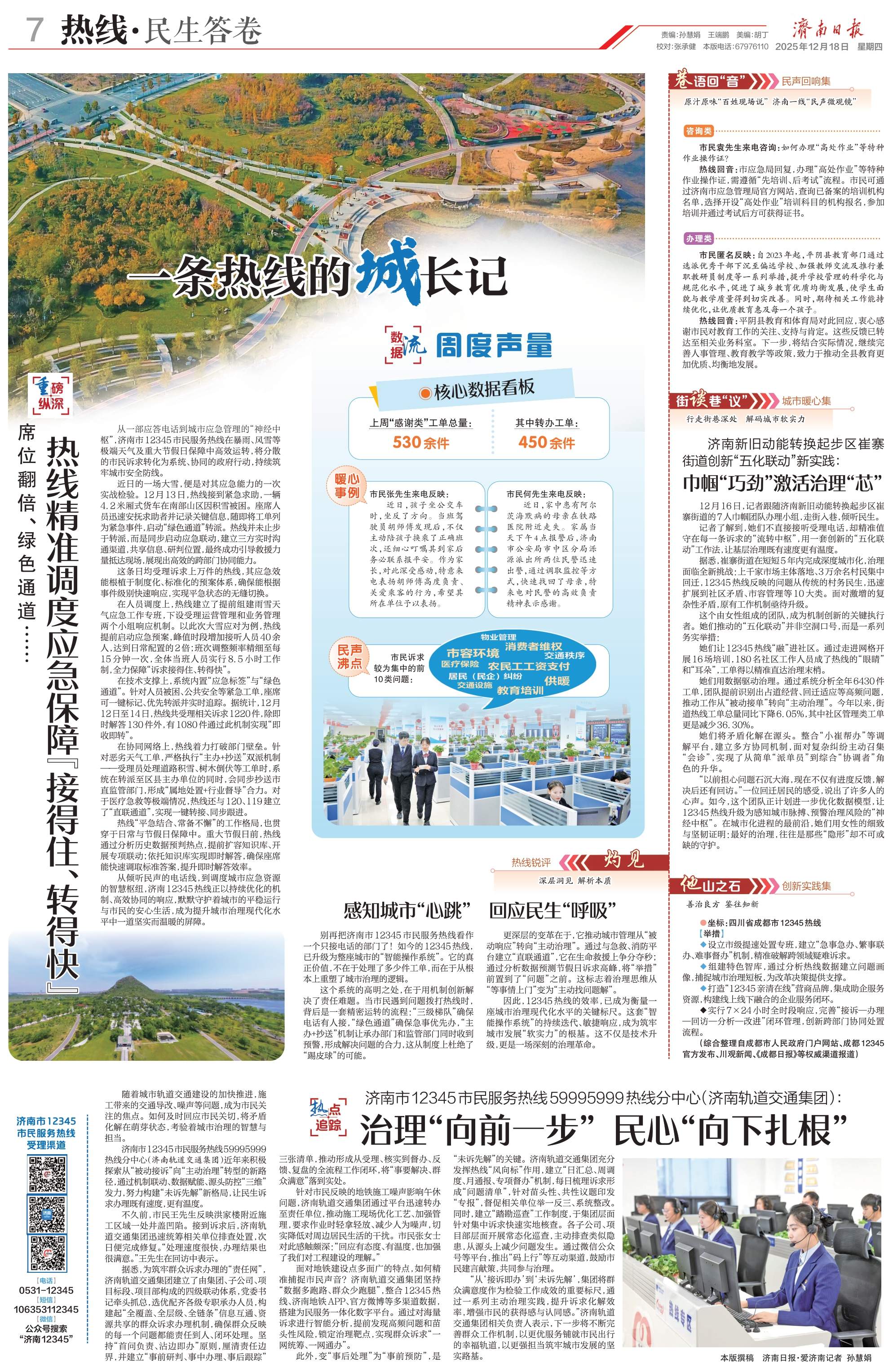 一条热线的“城”长记