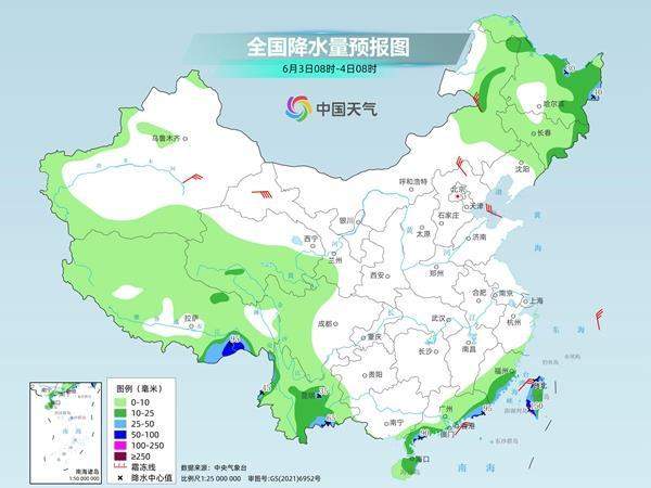 华南沿海等地较强降雨持续 华北黄淮高温发展增多