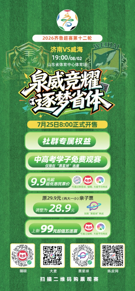 济南队主场迎战威海队 齐鲁超赛强强对决将于本周日晚上演
