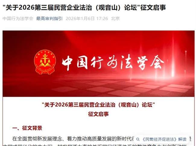 从“观音山论坛”看民企发展的法治保障
