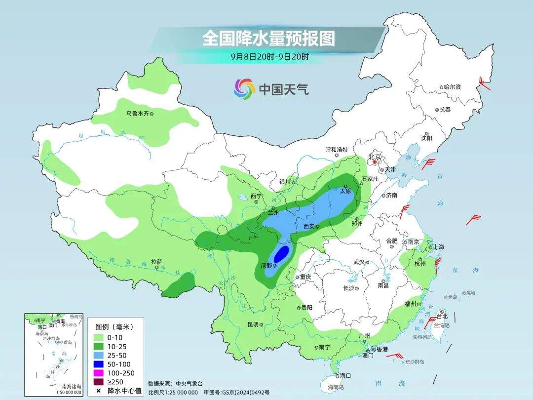 南方暴雨逐步下线，北方大范围降雨将至