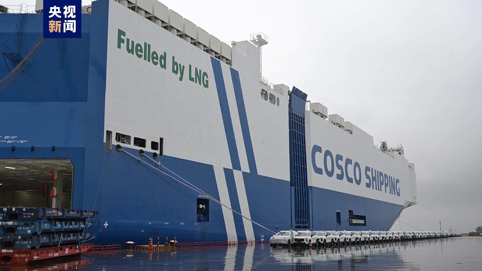 出口国产汽车超61万辆！新船装新车延续出口热