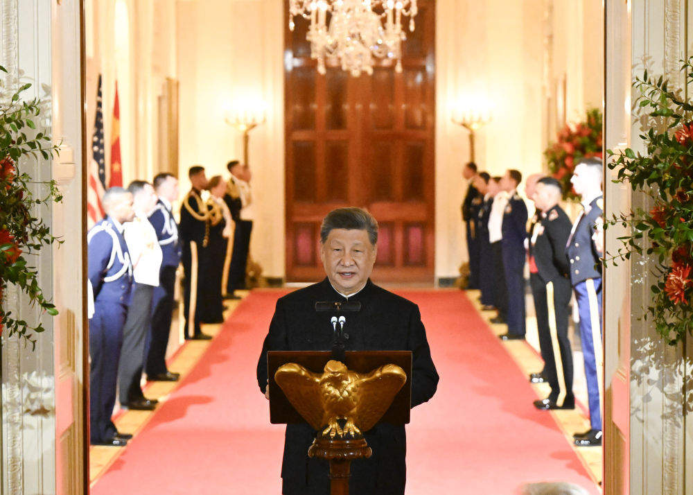 视频丨习近平和彭丽媛出席特朗普总统夫妇举行的欢迎国宴